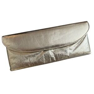 Unbranded Envelope Clutch Women OS Gold Good Metallic Evening Bag Formal Snap